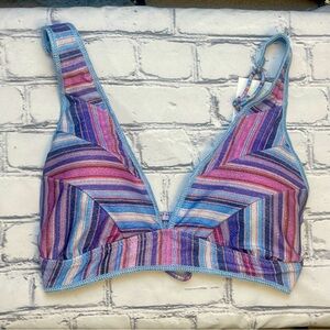 Becca Shimmery Striped Bikini Top